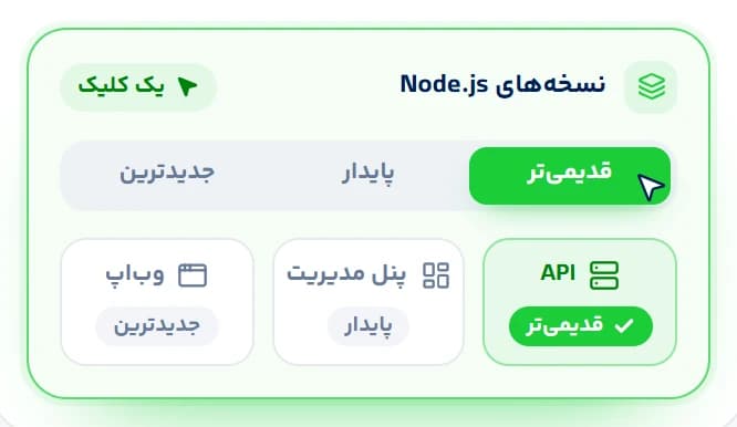 پشتیبانی از تمامی ورژنهای Node.js